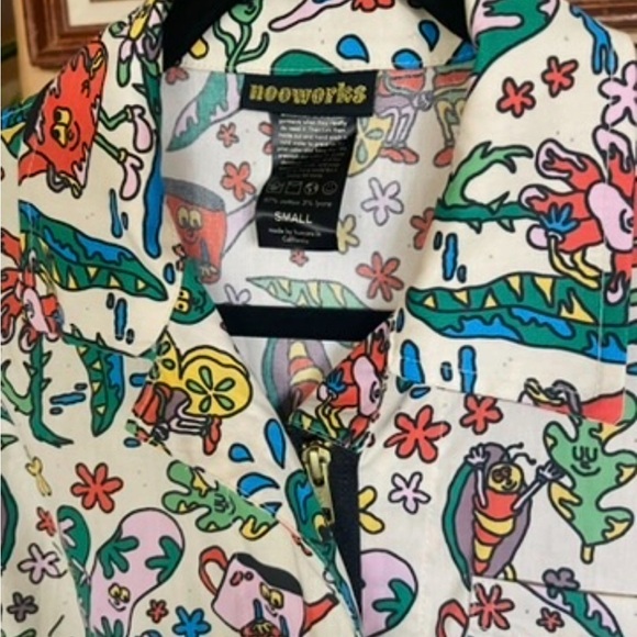 Nooworks Bug Out Print Coveralls / Jumpsuit – Size Small – NWT - Picture 2 of 7